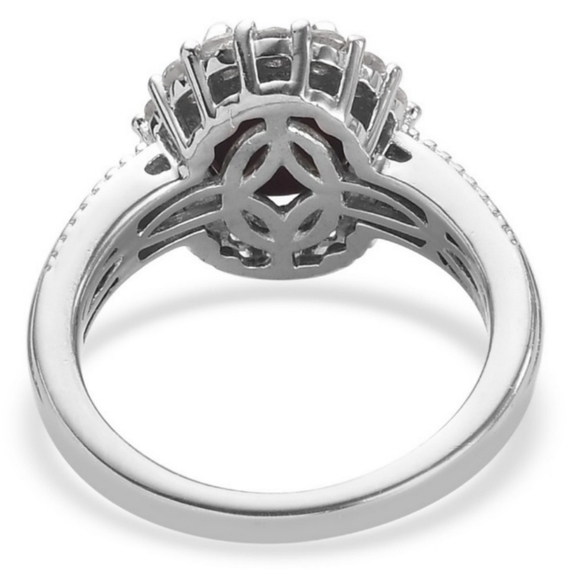 NEW Australian Boulder Opal Triplet & Zircon Halo Ring Size 5 - Picture 11 of 13